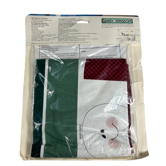 Daisy Kingdom Stitch n Stuff Ike Snow Doll Kit Fabric Panel Snowman Cozy Holiday - Picture 8 of 10